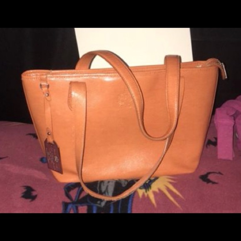 Orange Ralph Lauren tote gently used